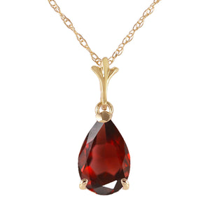 Gentle Droplet Garnet Necklace