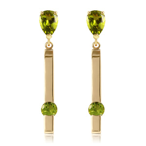 Sunset Glow Peridot Push Back Earrings