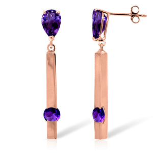 Sunset Glow Amethyst Push Back Earrings