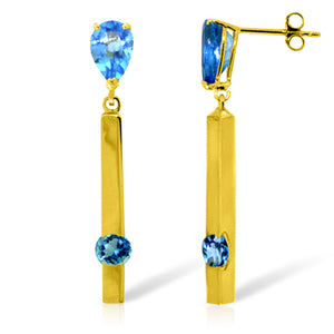 Sunset Glow Blue Topaz Push Back Earrings