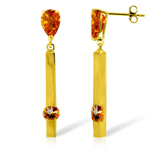 Sunset Glow Citrine Push Back Earrings