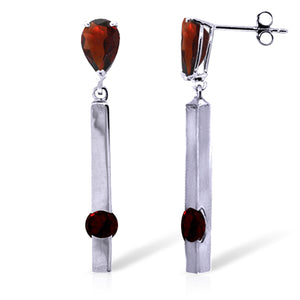 Sunset Glow Garnet Push Back Earrings