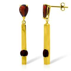 Sunset Glow Garnet Push Back Earrings