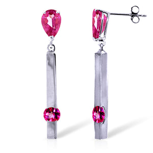Sunset Glow Pink Topaz Push Back Earrings