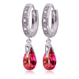 Moonlit Serenity Pink Topaz Earrings
