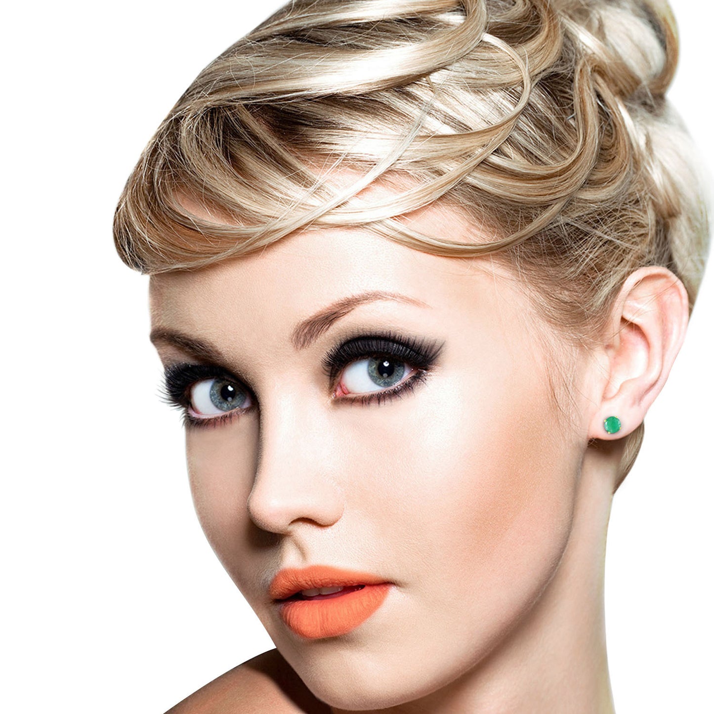 Subtle Sparkle Emerald Earrings