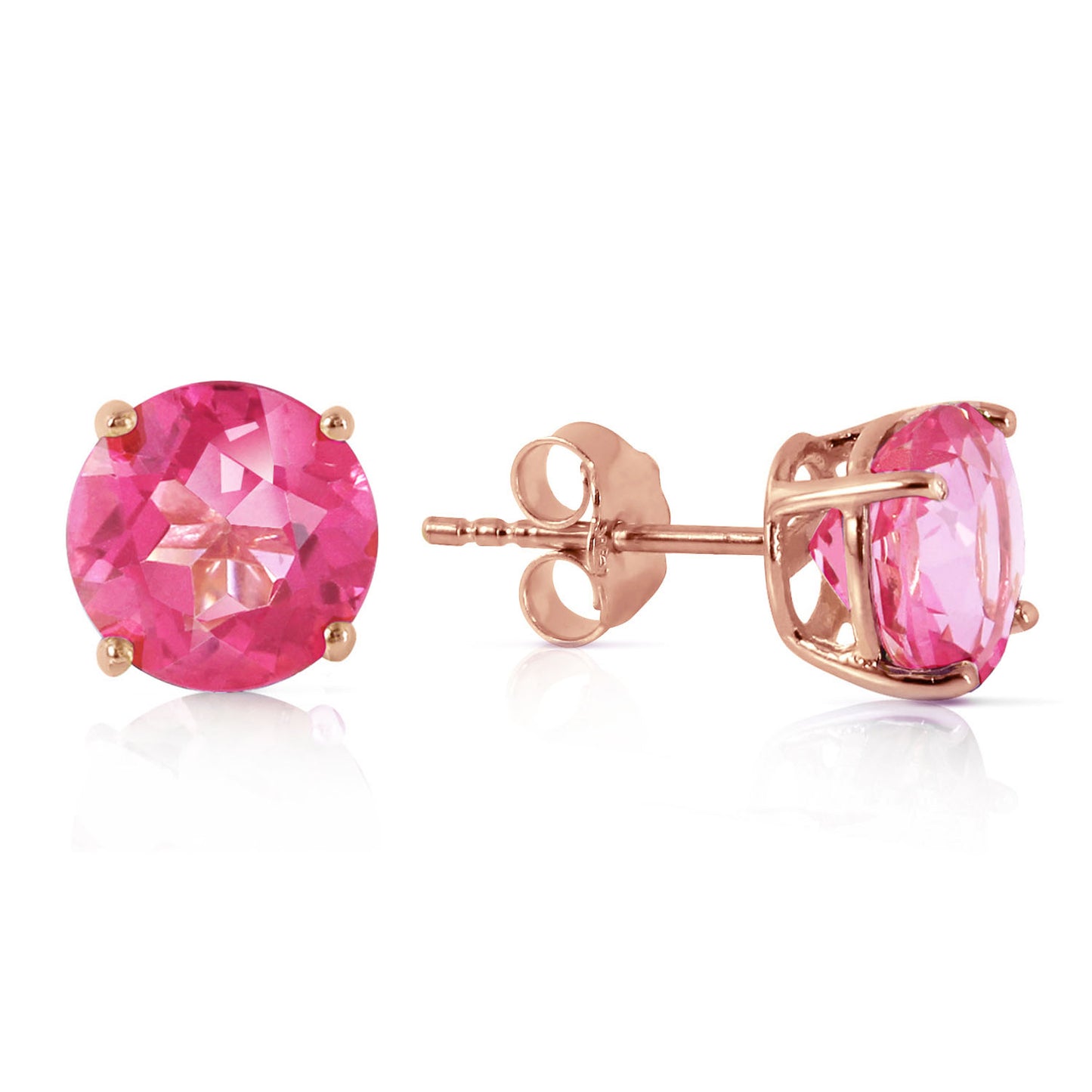 Luminous Orb Pink Topaz Earrings