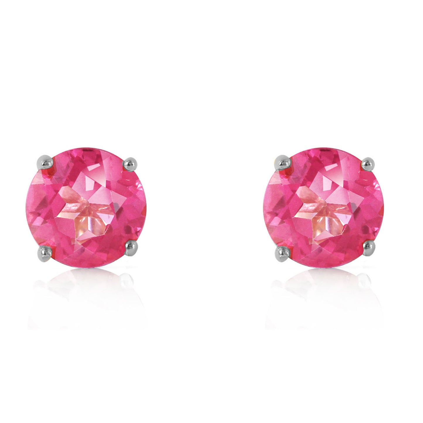 Luminous Orb Pink Topaz Earrings
