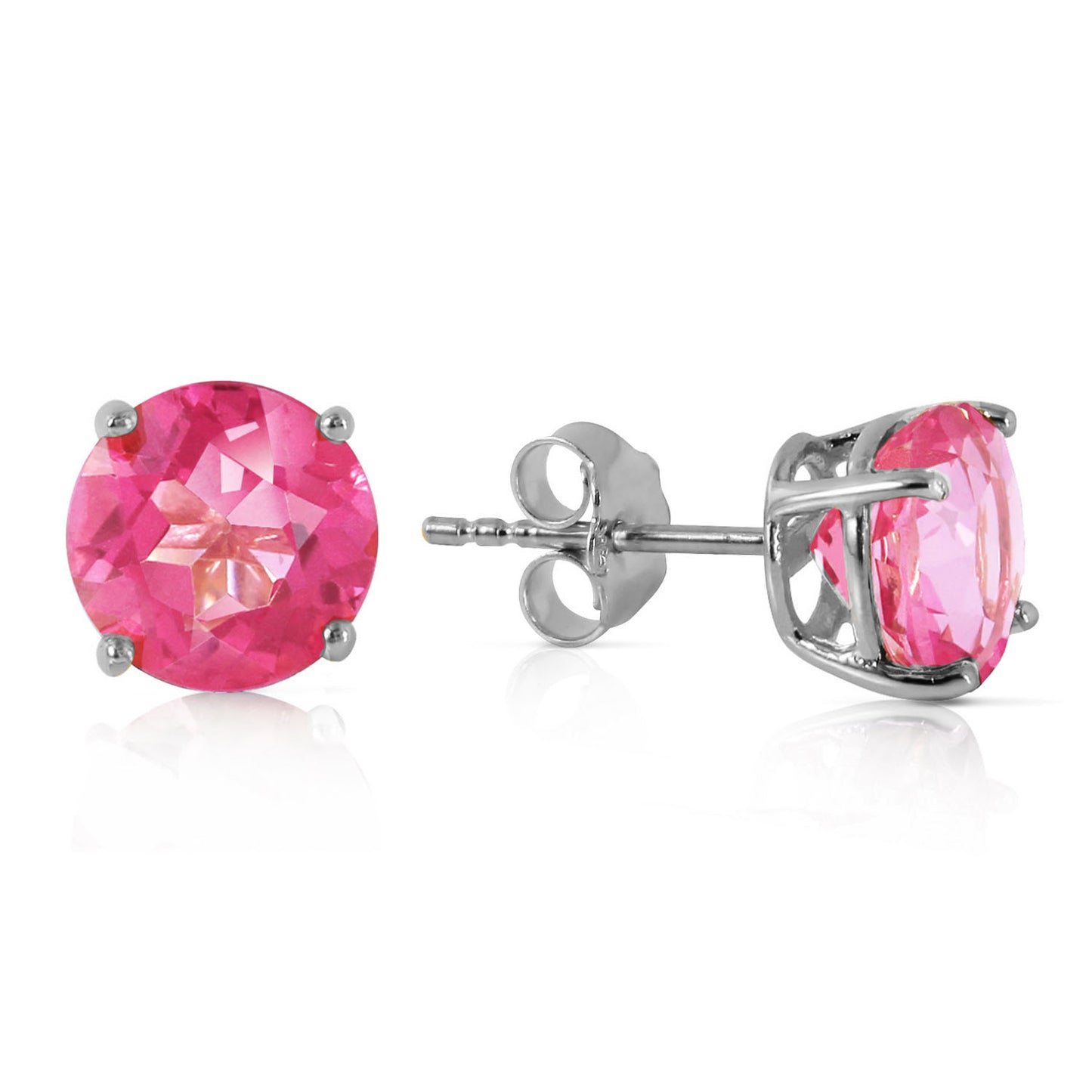 Luminous Orb Pink Topaz Earrings