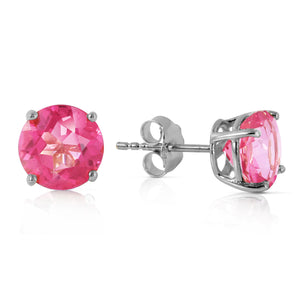 Luminous Orb Pink Topaz Earrings