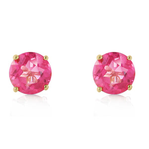 Luminous Orb Pink Topaz Earrings