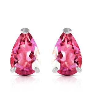 Gleaming Pear Pink Topaz Earrings