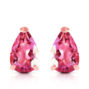 Gleaming Pear Pink Topaz Earrings