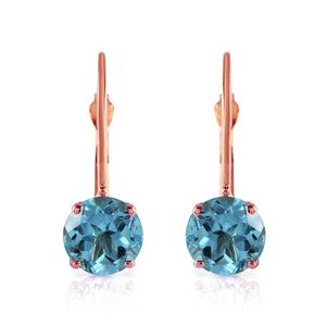 Zen Solitaire Blue Topaz Earrings