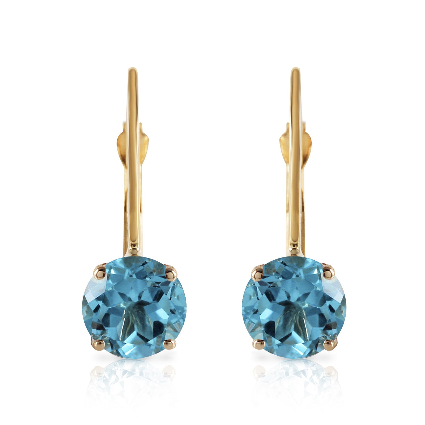 Zen Solitaire Blue Topaz Earrings
