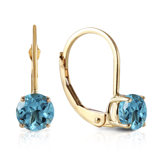 Zen Solitaire Blue Topaz Earrings