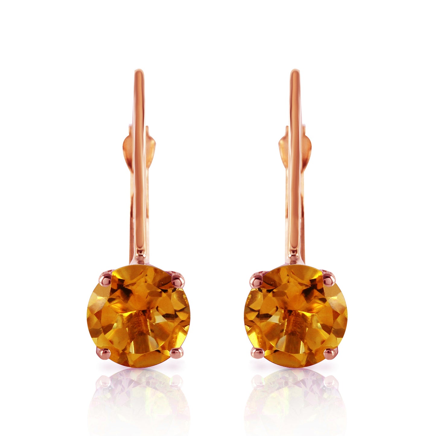 Zen Solitaire Citrine Earrings