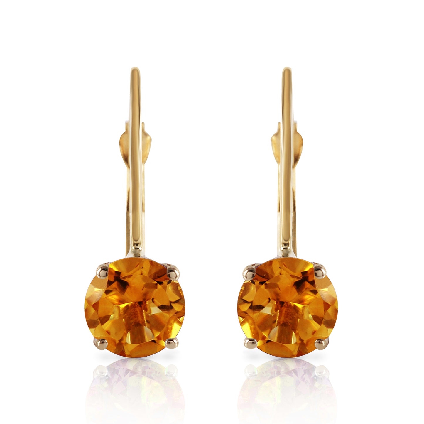 Zen Solitaire Citrine Earrings