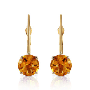 Zen Solitaire Citrine Earrings