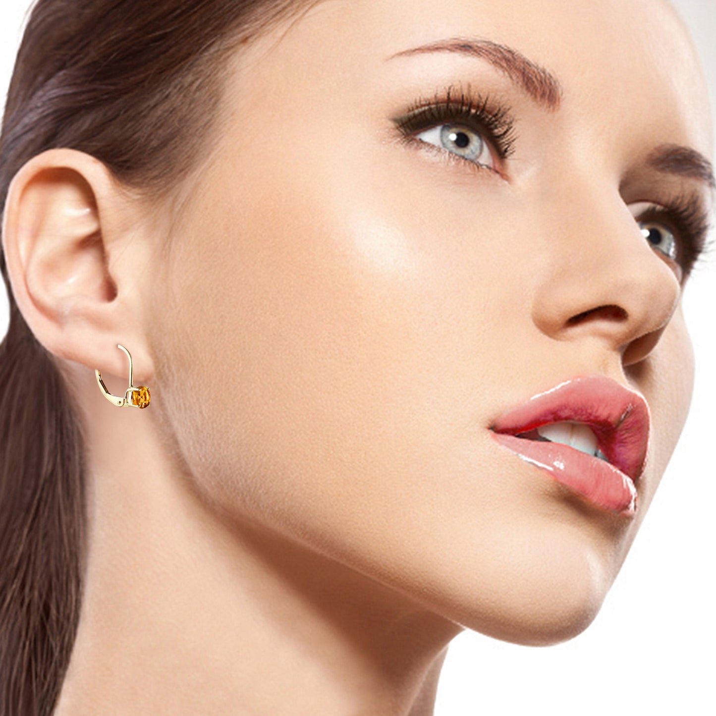 Zen Solitaire Citrine Earrings
