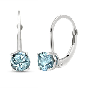 Zen Solitaire Aquamarine Earrings
