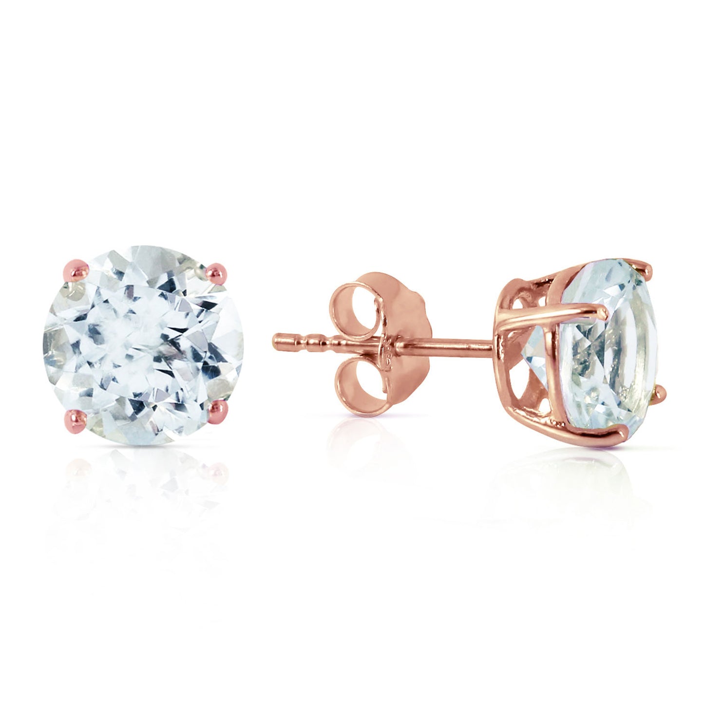 Luminous Orb Aquamarine Earrings