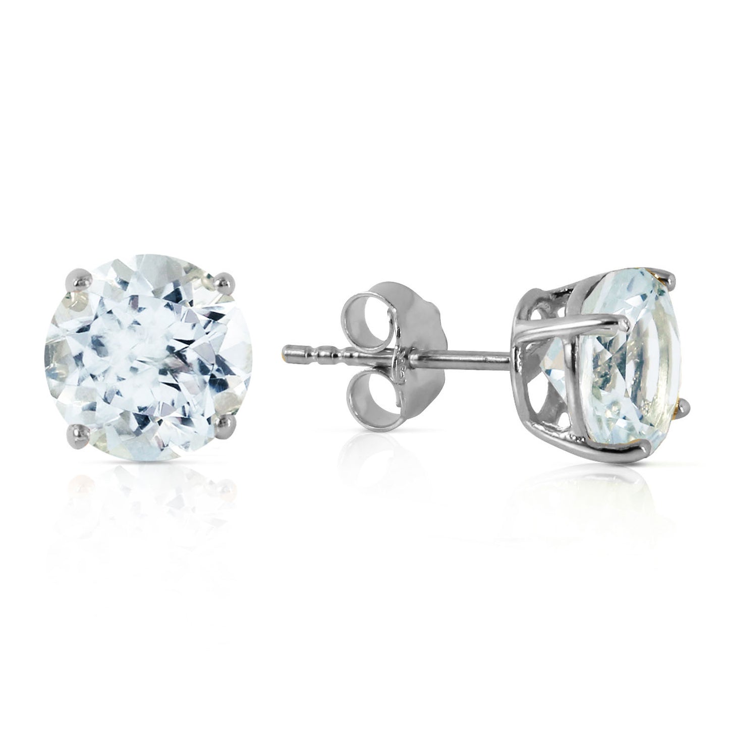 Luminous Orb Aquamarine Earrings