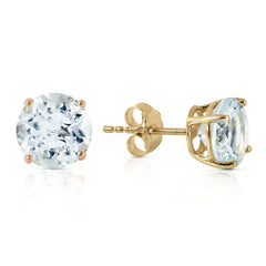 Luminous Orb Aquamarine Earrings