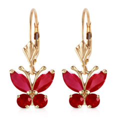 Autumn Breeze Ruby Earrings