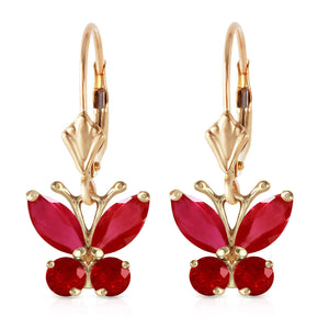 Autumn Breeze Ruby Earrings