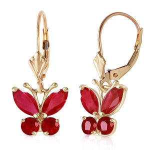 Autumn Breeze Ruby Earrings