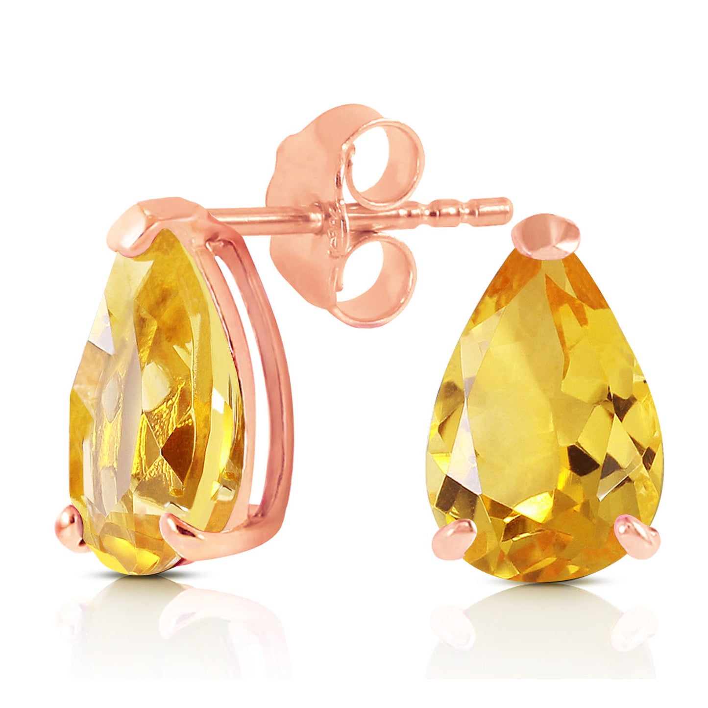 Gleaming Pear Citrine Earrings