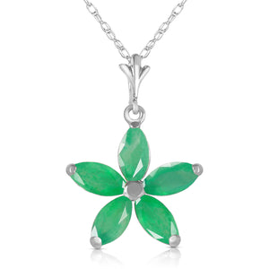Radiant Petal Emerald Necklace