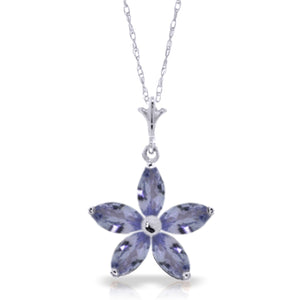 Radiant Petal Tanzanite Necklace