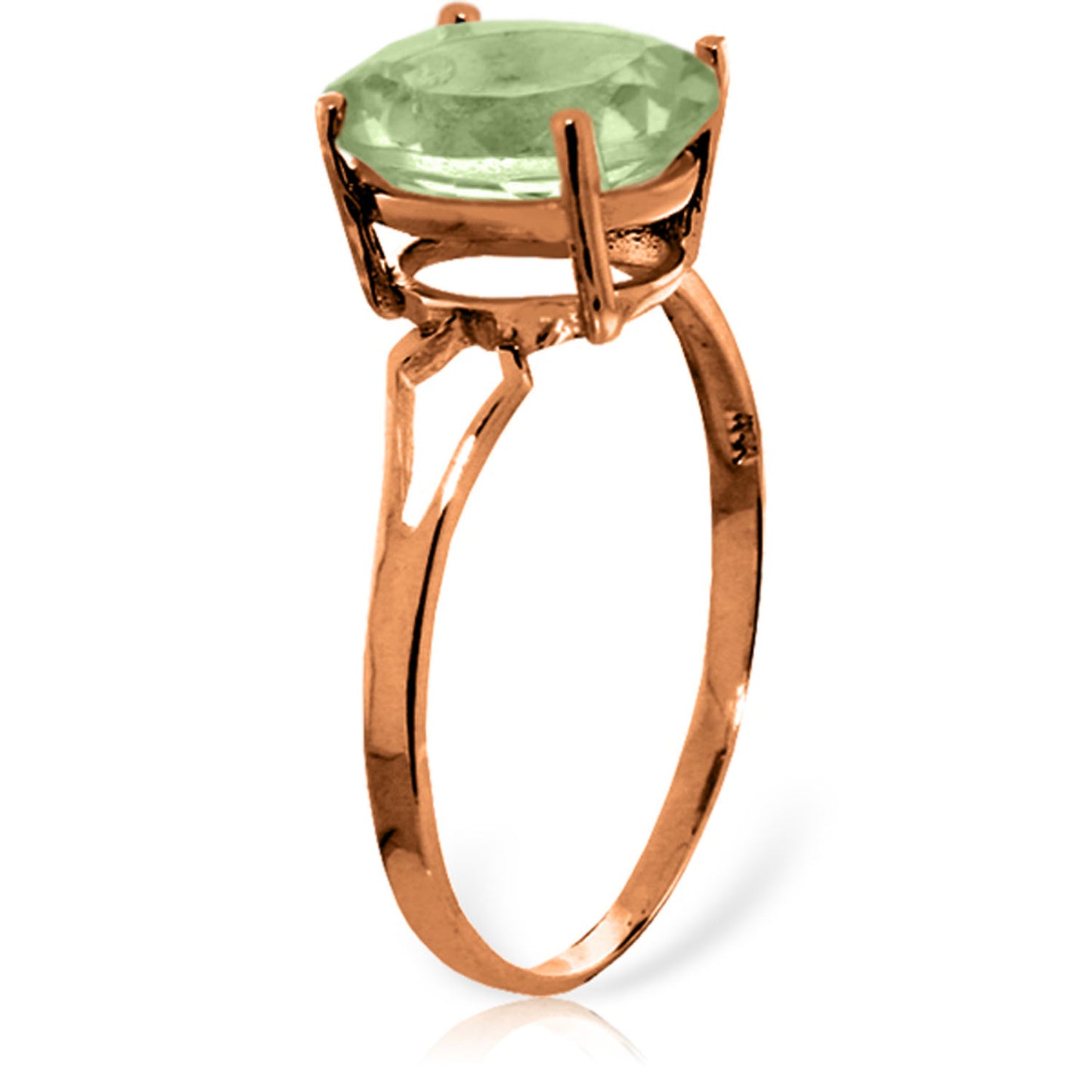 Gleaming Glow Green Amethyst Ring