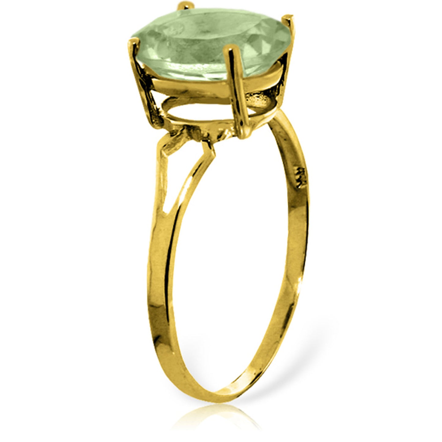 Gleaming Glow Green Amethyst Ring