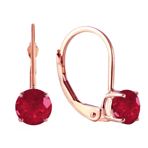 Zen Solitaire Ruby Earrings