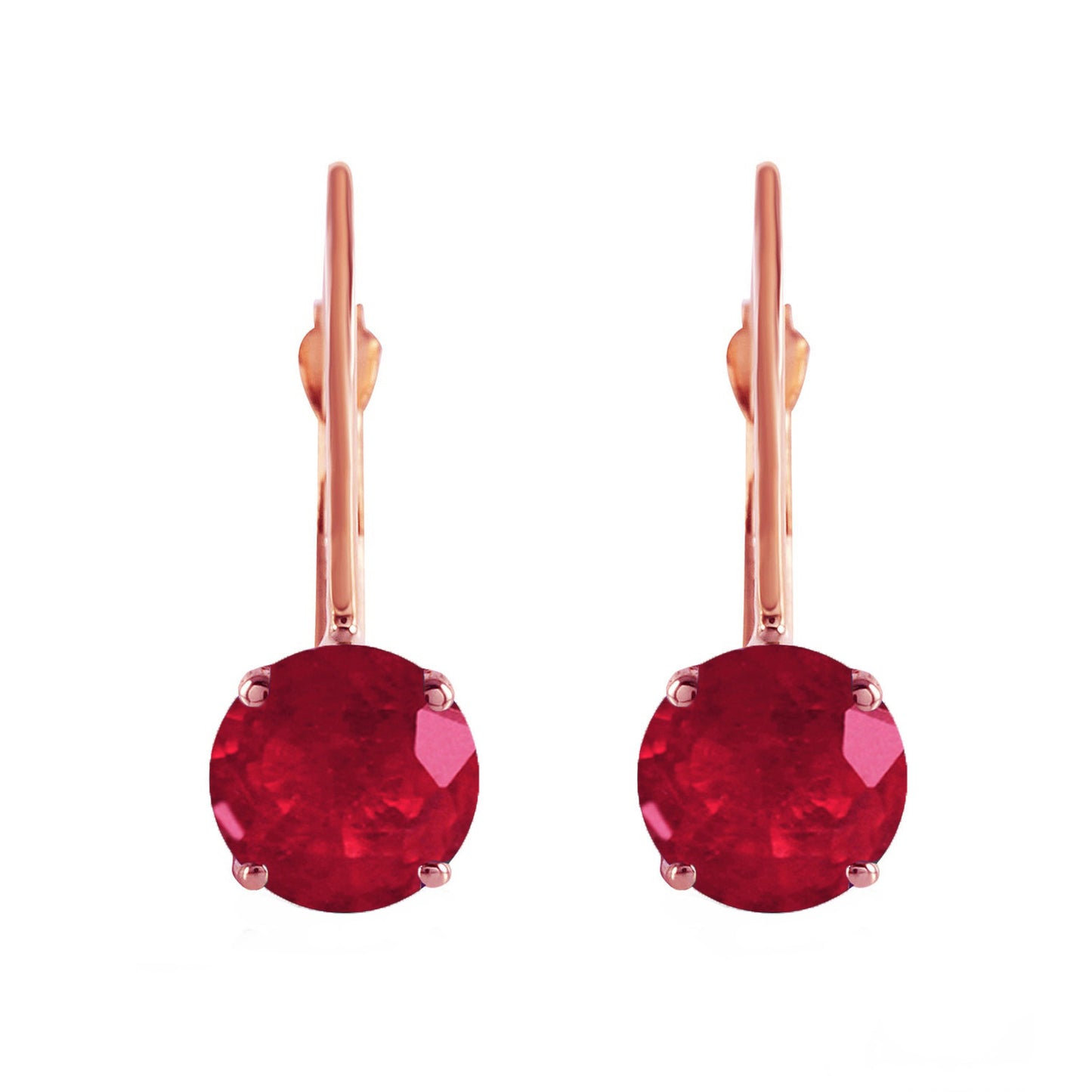 Zen Solitaire Ruby Earrings