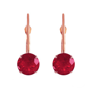 Zen Solitaire Ruby Earrings