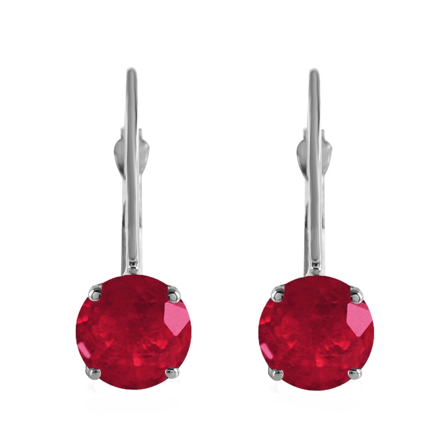 Zen Solitaire Ruby Earrings