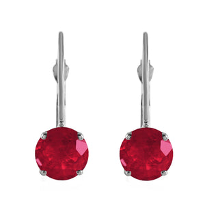 Zen Solitaire Ruby Earrings