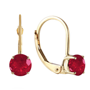 Zen Solitaire Ruby Earrings