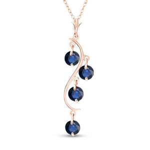 Radiant Drops Sapphire Necklace