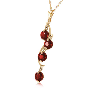 Radiant Drops Garnet Necklace