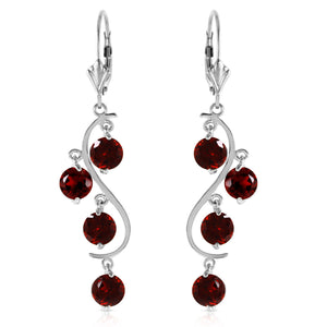 Radiant Drops Garnet Leverback Earrings