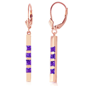 Evergreen Harmony Amethyst Leverback Earrings