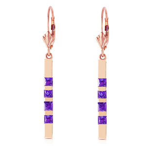 Evergreen Harmony Amethyst Leverback Earrings