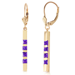 Evergreen Harmony Amethyst Leverback Earrings