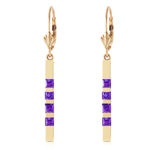 Evergreen Harmony Amethyst Leverback Earrings