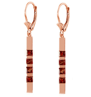 Evergreen Harmony Garnet Leverback Earrings